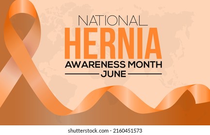 National Hernia awareness month in every June. Annual health awareness concept for banner, poster, card and background design.