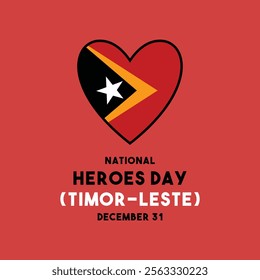 National Heroes Day (Timor Leste). East Timor. December 31. Eps 10.