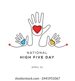 National high five day, held on 21 April.