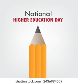 National Higher Education Day vector graphic is great for National Higher Education Day celebrations. flat design. flyer design. flat illustration. Simple and Elegant Design