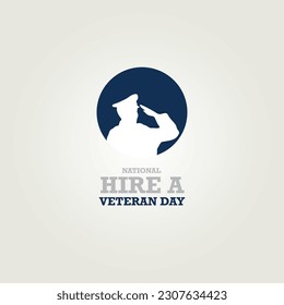 National Hire A Veteran Day. July 25. Holiday concept. Template for background, banner, card, poster with text inscription.