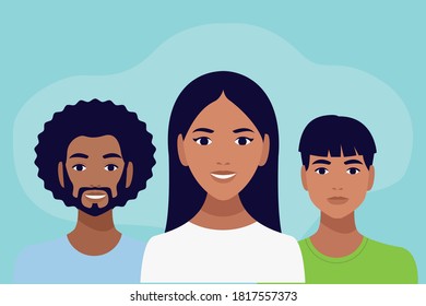 national hispanic heritage celebration with people characters vector illustration design