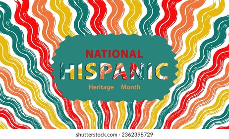 National Hispanic Heritage Month background with stripes