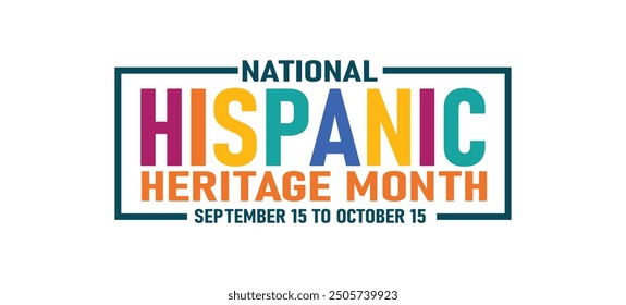 National Hispanic heritage month banner Hispanic Americans culture, tradition and art heritage festival