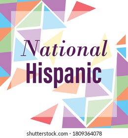 national hispanic heritage month, celebrate annual in united states poster vector illustration