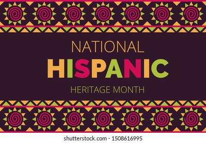 National Hispanic Heritage Month celebrated from 15 September to 15 October USA. Latino American poncho ornament vector for greeting card, banner, poster and background. 