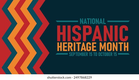 National Hispanic Heritage Month Feier Hintergrund, Typografie, Banner, Plakat, Karte und Plakat-Design-Vorlage 