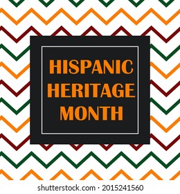 National Hispanic Heritage month concept. Colorful banner, poster, brochure, greeting card template.