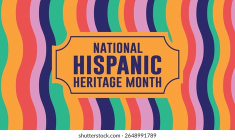 National Hispanic Heritage Month design concept  . Influence of Latin American heritage on a world culture 