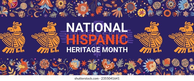 National hispanic heritage month festival illustration 