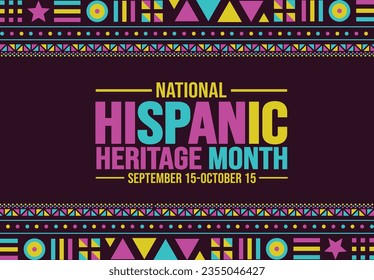 National hispanic heritage month festival illustration