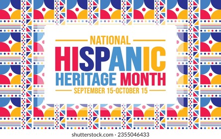 National hispanic heritage month festival illustration