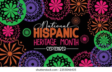 Nationales hispanisches Erbe Monat Festival Illustration