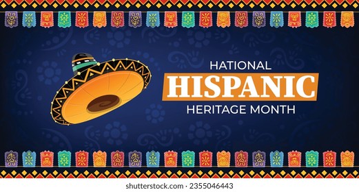 National hispanic heritage month festival illustration