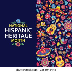 National hispanic heritage month festival illustration