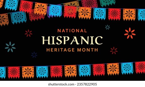 National hispanic heritage month festival illustration