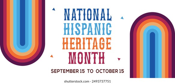 National Hispanic Heritage Month Festival Poster, Vektorgrafik Flyer Illustration