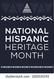 National Hispanic Heritage Month, held on September