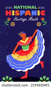 National Hispanic Heritage Month, Latin women's dance. Suitable for events