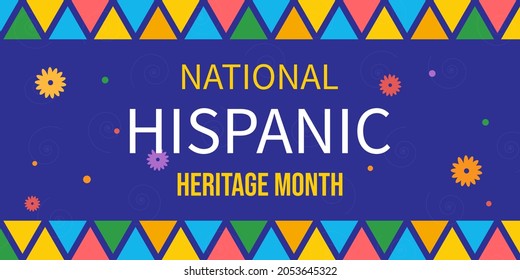 National Hispanic Heritage Month. Poster, card, banner and background. Vector illustration