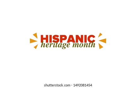 National Hispanic Heritage Month in September and October. Hispanic and Latino Americans culture. Celebrate annual in United States. Poster, card, banner and background. Vector illustration