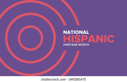 National Hispanic Heritage Month in September and October. Hispanic and Latino Americans culture. Celebrate annual in United States. Poster, card, banner and background. Vector illustration