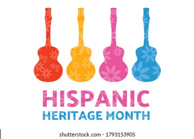 National Hispanic Heritage Month. September 15 to October 15. 
Holiday concept. Template for background, banner, card, poster with text inscription. Vector EPS10 illustration