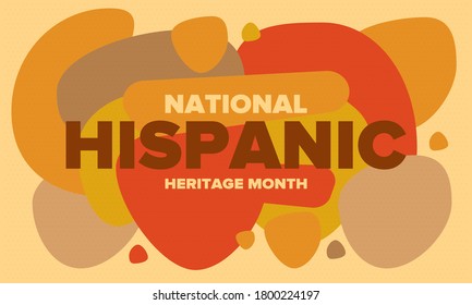 National Hispanic Heritage Month September October Stock Vector ...