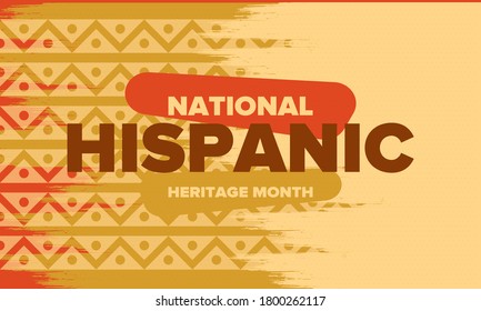 National Hispanic Heritage Month September October Stock Vector ...