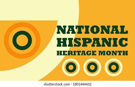 National Hispanic Heritage Month September 15 - October 15. Hispanic and Latino Americans culture. Background, poster, greeting card, banner design. Vector EPS 10