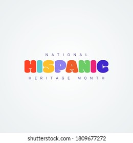 National Hispanic Heritage Month in September and October. Poster, card, banner and background template. Vector illustration. Hispanic and Latino Americans culture. Celebrate annual in United States