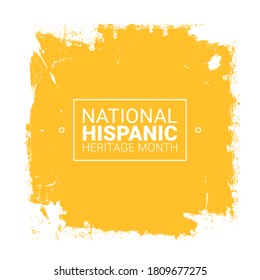 National Hispanic Heritage Month in September and October. Poster, card, banner and background template. Vector illustration. Hispanic and Latino Americans culture. Celebrate annual in United States