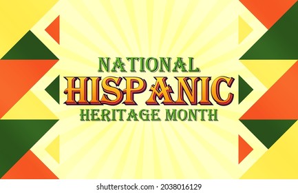 National Hispanic Heritage Month September 15 - October 15. Hispanic and Latino Americans culture. Background, poster, greeting card, banner design. Vector EPS 10