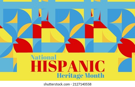 National Hispanic Heritage Month September 15 - October 15. Hispanic and Latino Americans culture. Background, poster, greeting card, banner design. Vector EPS 10