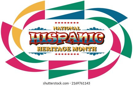 National Hispanic Heritage Month September 15 - October 15. Hispanic and Latino Americans culture. Background, poster, greeting card, banner design. Vector EPS 10