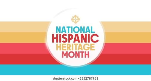 National Hispanic Heritage Month in September and October. Hispanic and Latino Americans culture. Celebrate annual in United States. Poster, card, banner and background.