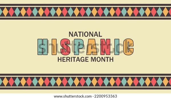 National Hispanic Heritage Month Theme Vector Stock Vector (Royalty ...