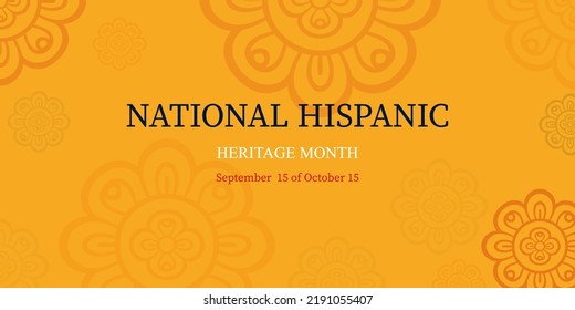 National Hispanic Heritage Month. Vector illustration.