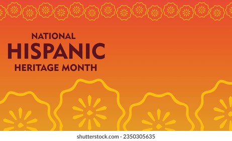 national hispanic heritage month vector background vintage illustration