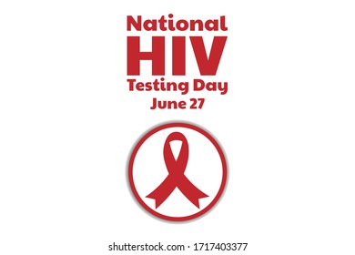 Nationales HIV Testing Day-Konzept. Vorlage für Hintergrund, Banner, Karte, Poster mit Texteinschrift. Vektorgrafik EPS10