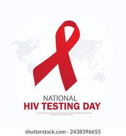 National HIV Testing Day vector graphic is great for National HIV Testing Dayy celebrations. flat design. flyer design. flat illustration. Simple and Elegant Design