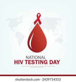 National HIV Testing Day vector graphic is great for National HIV Testing Dayy celebrations. flat design. flyer design. flat illustration. Simple and Elegant Design