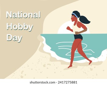 National Hobby Day. Vector illustration, jogging