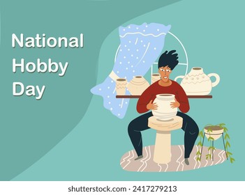 National Hobby Day. Vector illustration. 