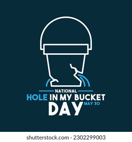 National Hole in My Bucket Day. May 30. Eps 10.