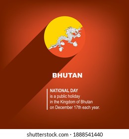 National Holiday in Bhutan - National Day of Bhutan. Poster for event