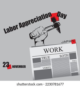 National holiday in Japan - Labor Appreciation Day.