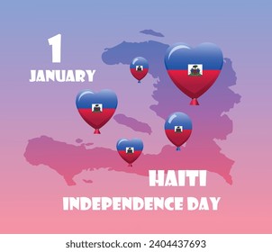 National Holidays. 1 January Haiti Independence Day poster.