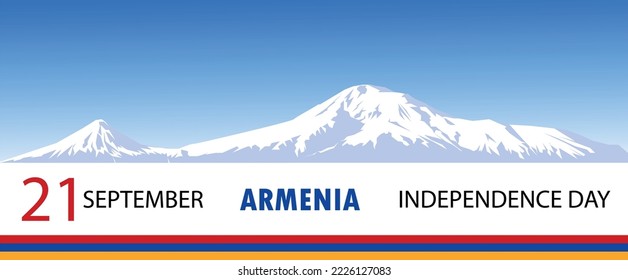 National holidays. 21 September Armenia Independence day poster. Vector illustration