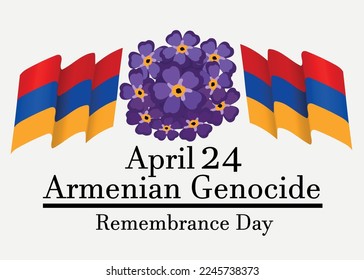 National Holidays. Armenian Genocide Remembrance Day poster. Vector illustration